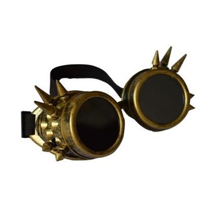 Sp Goggles Rivet Brass Black Lens