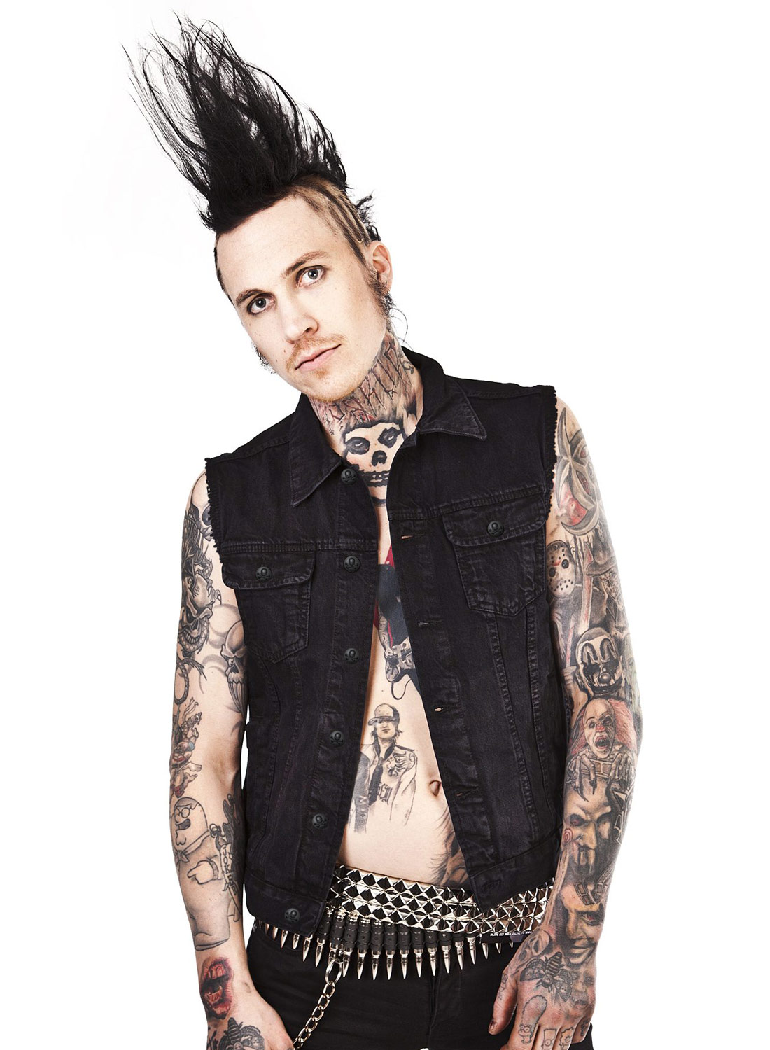 Headbanger Black Denim Vest