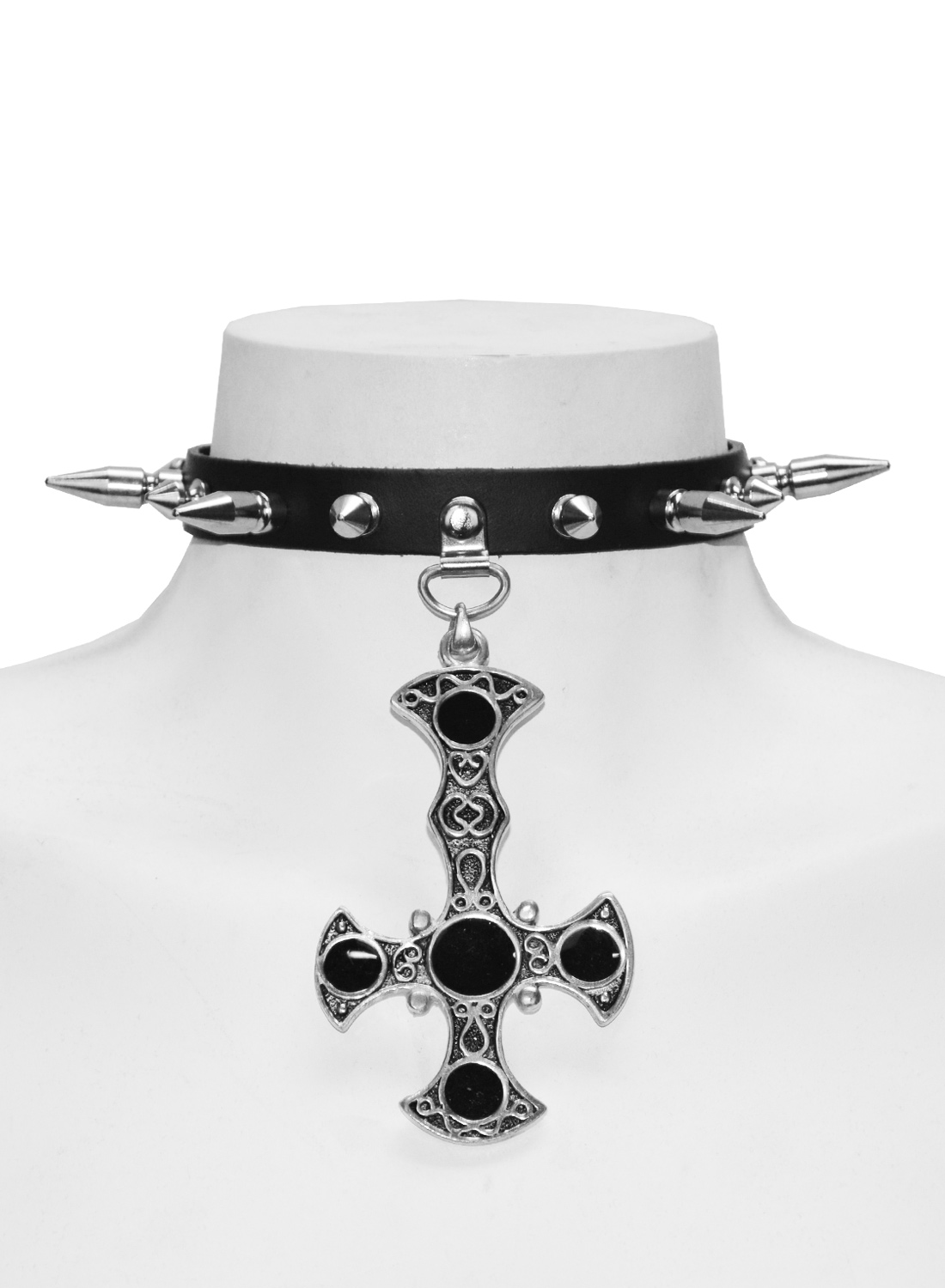 Abaddon Spike Leather Choker