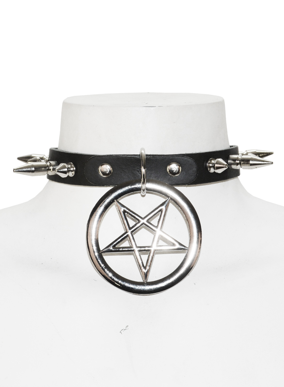 Warlock Spike Leather Choker