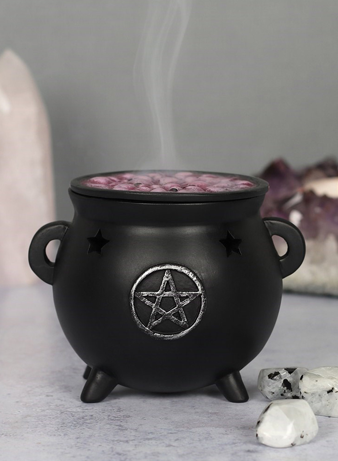 Pentagram Cauldron Incense Cone Holder