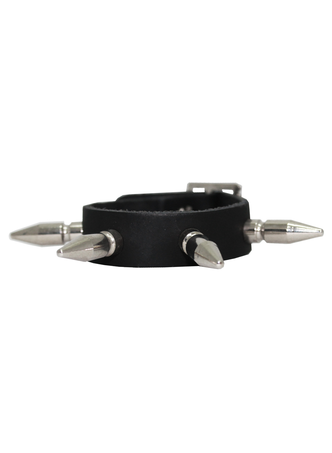 1 Row Long Spike Stud Leather Wristband