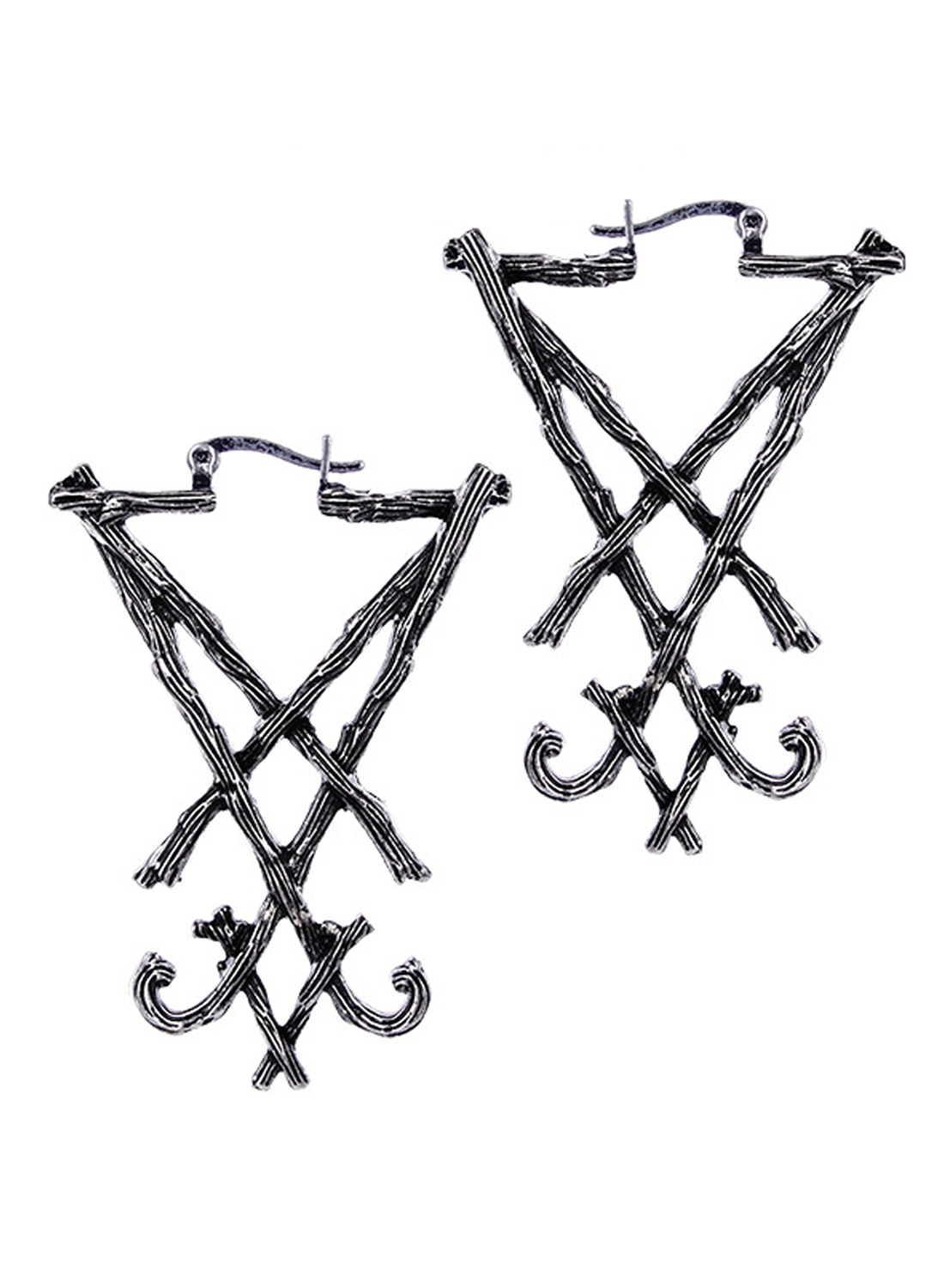 Lucifer Sigil Hoop Earrings
