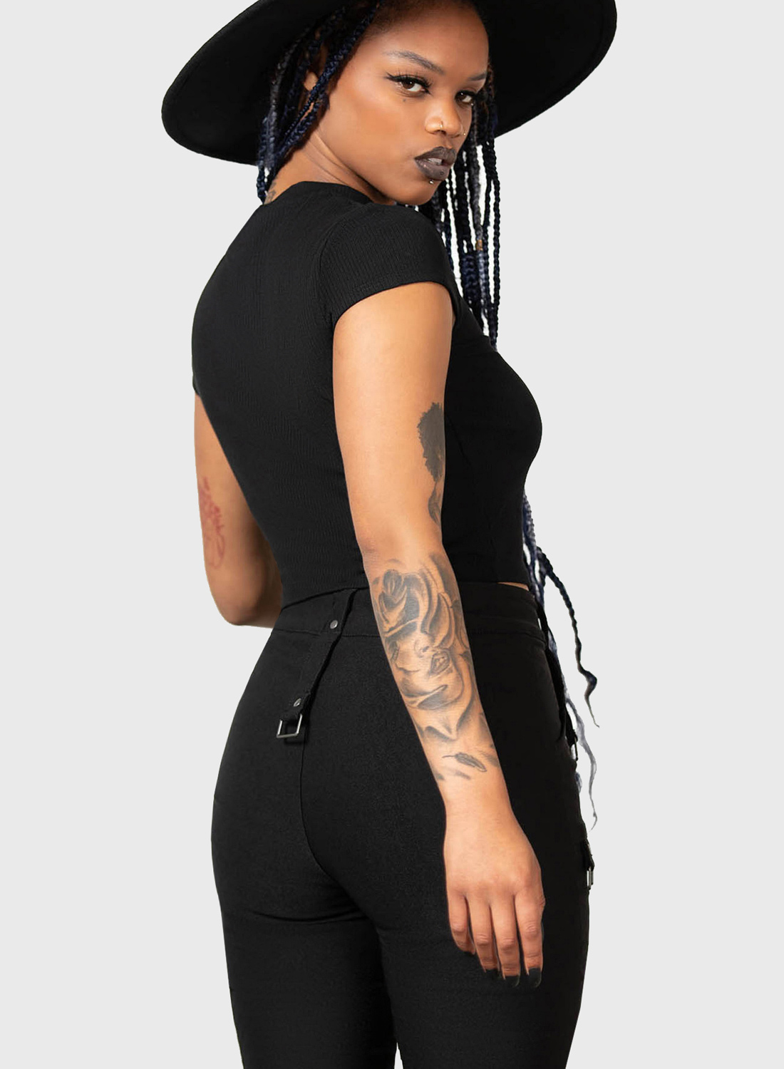 Tartanarchist Trousers Black – Bild 3