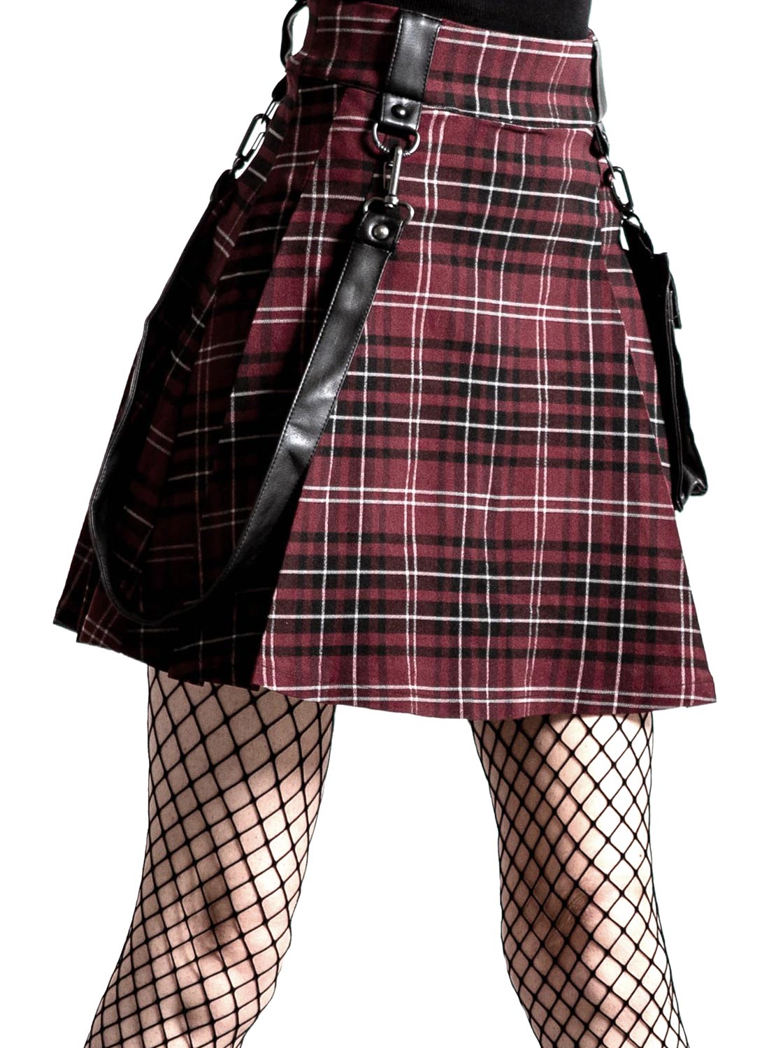 Gunner Pleated Skirt Red