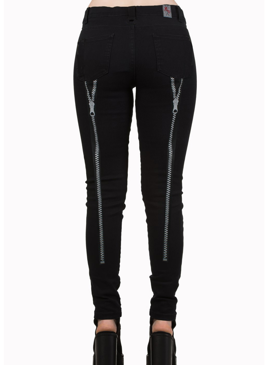 Jist Zip Print Jeans