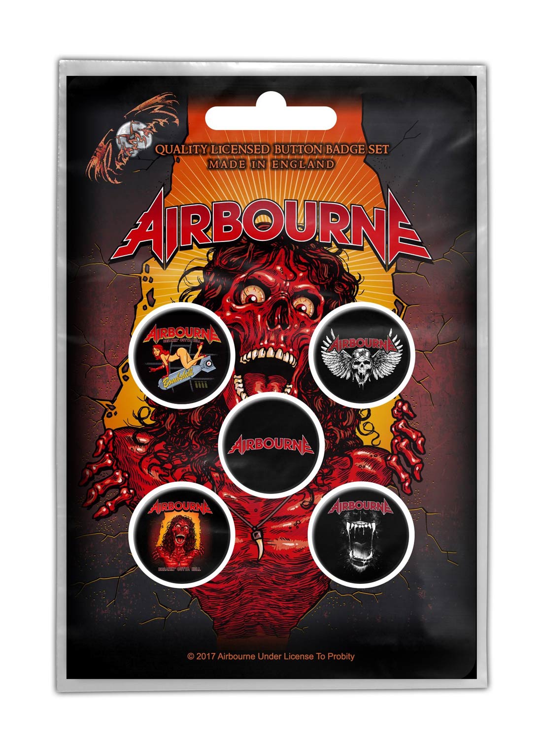 Airbourne Breakin' Outta Hell Badge Pack