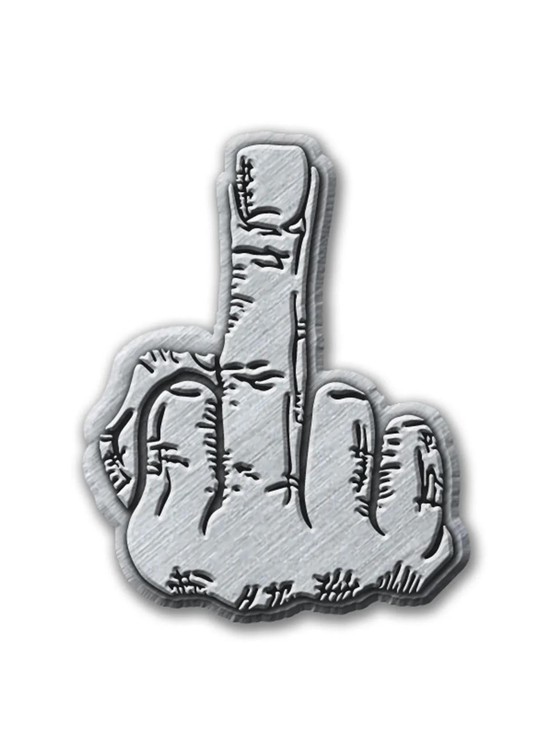 F@CK Finger Metal Pin Badge